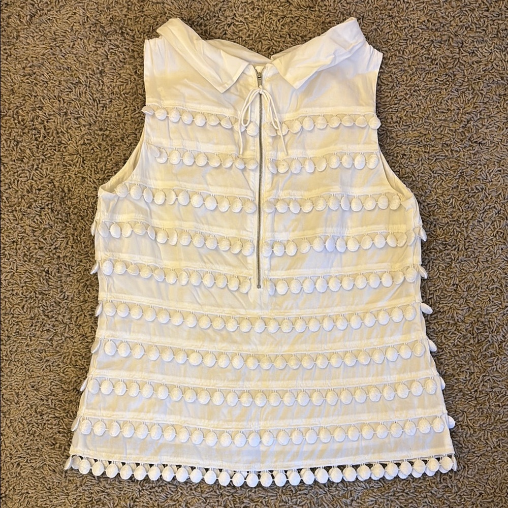 J Crew White Sleeveless Top - Picture 4 of 7